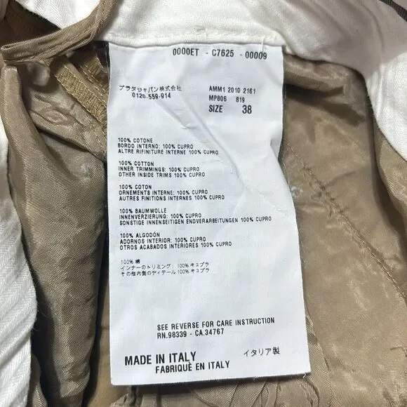 Miu miu womens 38 Italian designer shorts button fly brown high rise airy - Picture 4 of 5